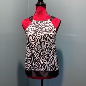Ann Taylor Black and White Sleeveless Top Size 6P